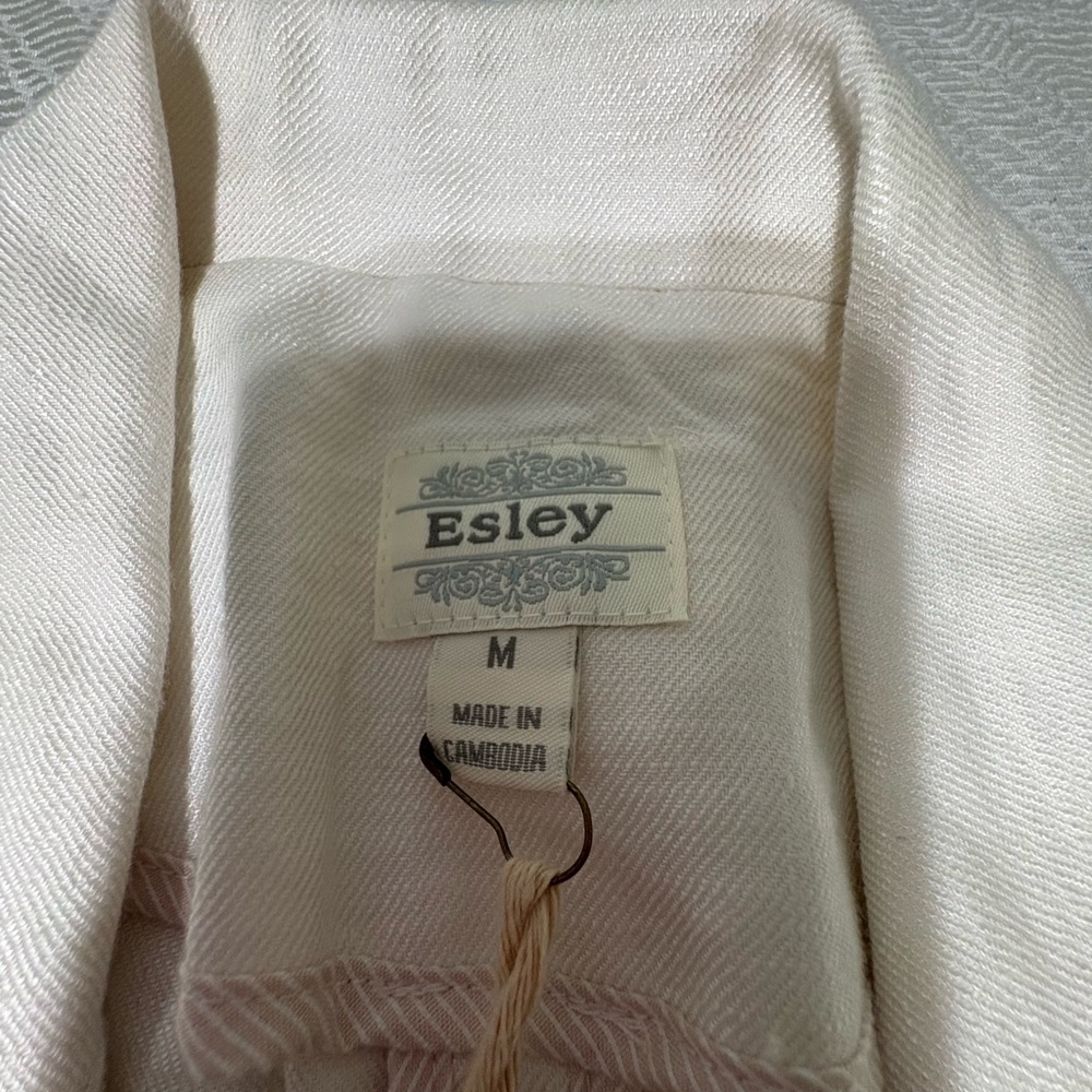 Esley Cream Linen Blazer Size M - Picture 3 of 14